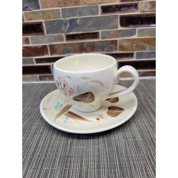 2 Vintage Random Harvest, Red Wing Pottery, Cup & Saucer, Futura Shape 1955 - Picture 3 of 5